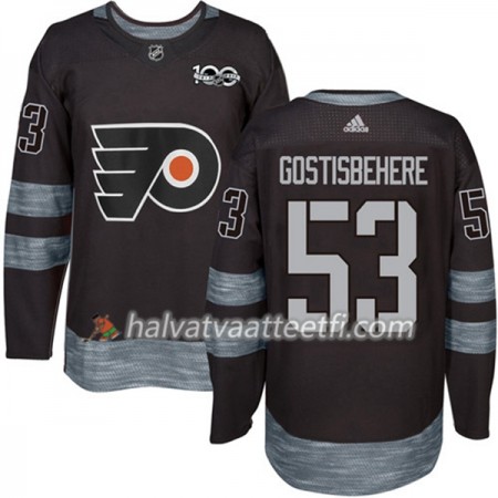 Miesten NHL Philadelphia Flyers Pelipaita Shayne Gostisbehere 53 1917-2017 100th Anniversary Adidas Musta Authentic